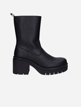 Immaculate Vegan - NAE Vegan Shoes Sima Black platform boots mid-calf 42