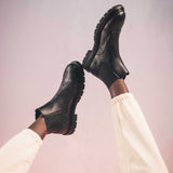 Immaculate Vegan - NAE Vegan Shoes Casian Black vegan chelsea boots brogue