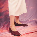 Immaculate Vegan - NAE Vegan Shoes Melita Bordeaux vegan ballerina flat heel