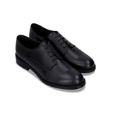 Immaculate Vegan - NAE Vegan Shoes Obe Black vegan derby shoes flat