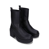 Immaculate Vegan - NAE Vegan Shoes Sima Black platform boots mid-calf