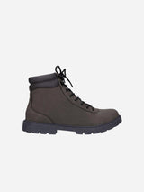Immaculate Vegan - NAE Vegan Shoes Adar Unisex Vegan Suede Lace-Up Winter Ankle Boots | Grey UK12 / EU47 / US13