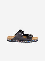 Immaculate Vegan - Nuoceans Nuo Recycled Flipflops & Cork Buckled Sandals | Onyx