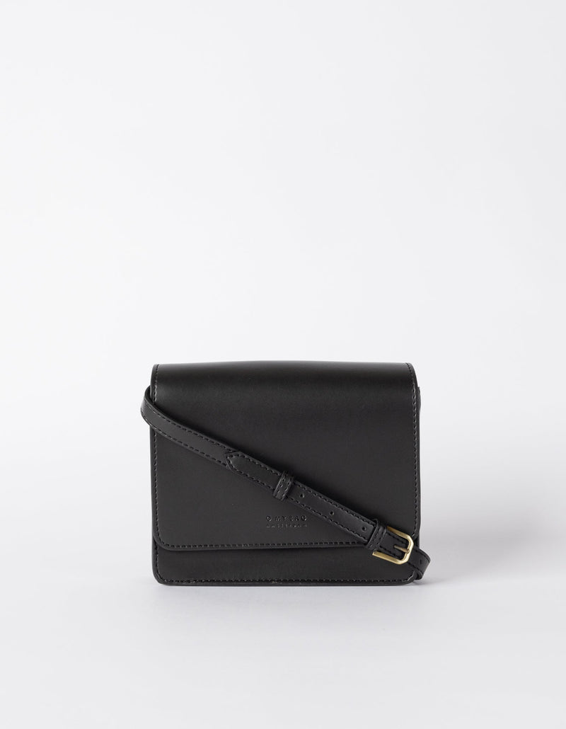 O My Bag Mini Audrey Apple Leather Vegan Crossbody | Black Black / Vegan Uppeal™ / Small