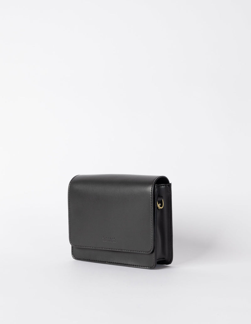 O My Bag Mini Audrey Apple Leather Vegan Crossbody | Black Black / Vegan Uppeal™ / Small
