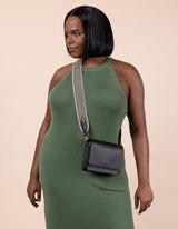 Immaculate Vegan - O My Bag Mini Audrey Apple Leather Vegan Crossbody | Black Black / Vegan Uppeal™ / Small