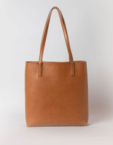 Immaculate Vegan - O My Bag Georgia Unisex Apple Leather Tote Vegan Bag | Brown Cognac / Vegan Uppeal™ / Large