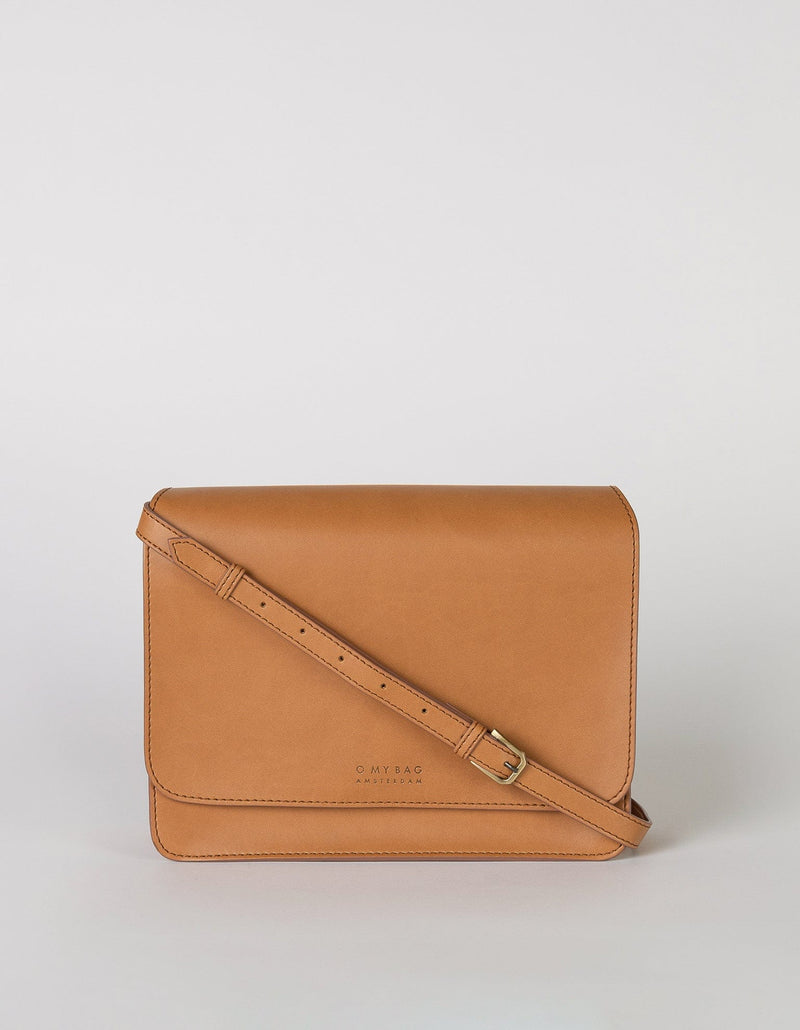 O My Bag Audrey Apple Leather Vegan Crossbody | Brown Cognac / Vegan Uppeal™ / Medium