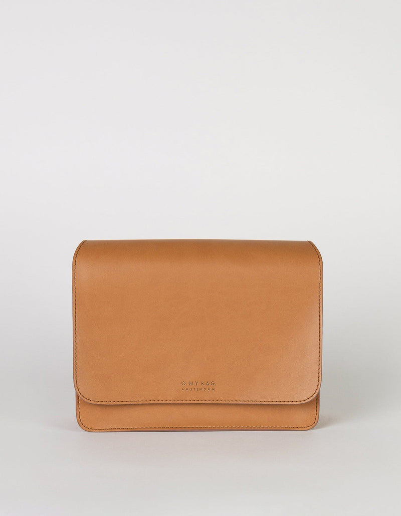 O My Bag Audrey Apple Leather Vegan Crossbody | Brown Cognac / Vegan Uppeal™ / Medium