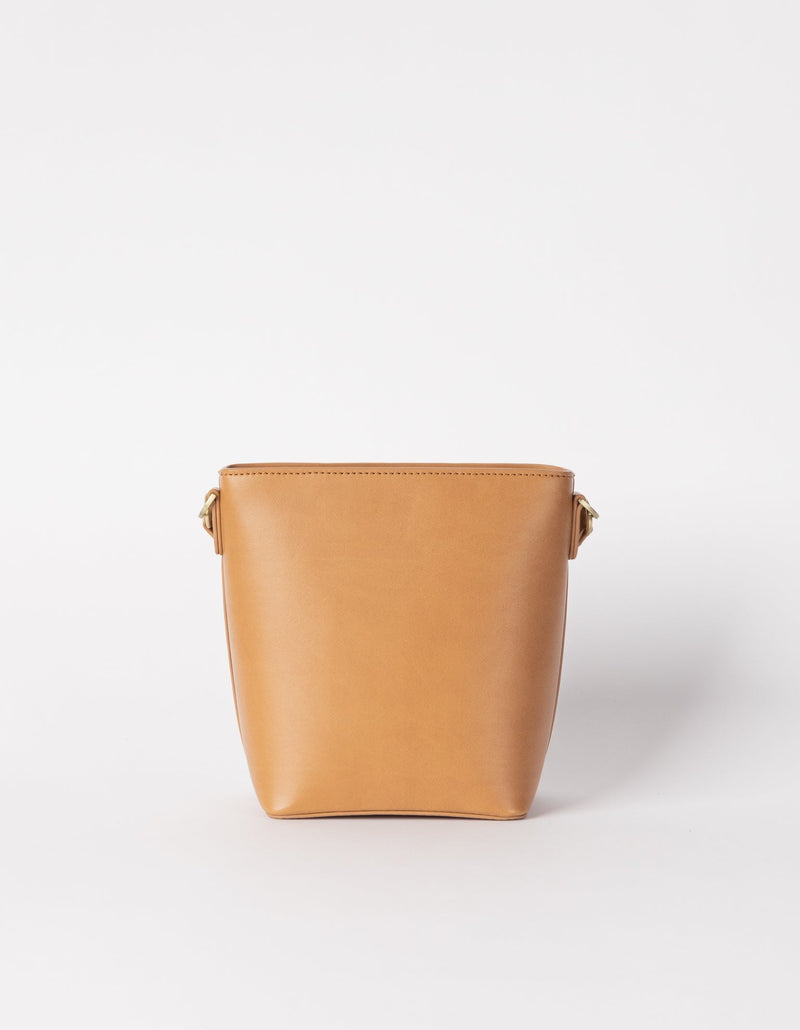 O My Bag Bobbi Apple Leather Midi Vegan Bucket Bag | Brown Cognac / Vegan Uppeal™ / Small