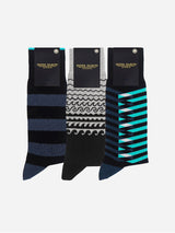 Immaculate Vegan - Peper Harow Men's Organic Cotton Socks Bundle | Black Multi