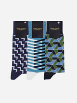 Immaculate Vegan - Peper Harow Men's Organic Cotton Sock Bundle | Navy Multi