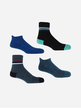 Immaculate Vegan - Peper Harow Men’s Organic Cotton Sports Sock Bundle | Navy Multi