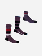 Immaculate Vegan - Peper Harow Men’s Organic Cotton Sports Sock Bundle | Purple Multi
