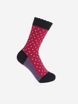 Immaculate Vegan - Peper Harow Pin Polka Women's Organic Cotton Socks | Burgundy