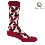 Immaculate Vegan - Peper Harow Men's Organic Cotton Socks Bundle | Burgundy Multi