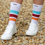 Immaculate Vegan - Peper Harow Striped Men’s Organic Cotton Sports Crew Sock Bundle | Multiple Colours