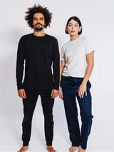 Immaculate Vegan - PLC Organic Unisex Velour Tracksuit Bottoms | Jet Black