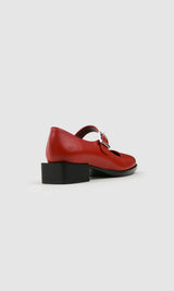 Immaculate Vegan - PREV Women's Apple Leather Vegan Mary Jane Pumps | Cherry