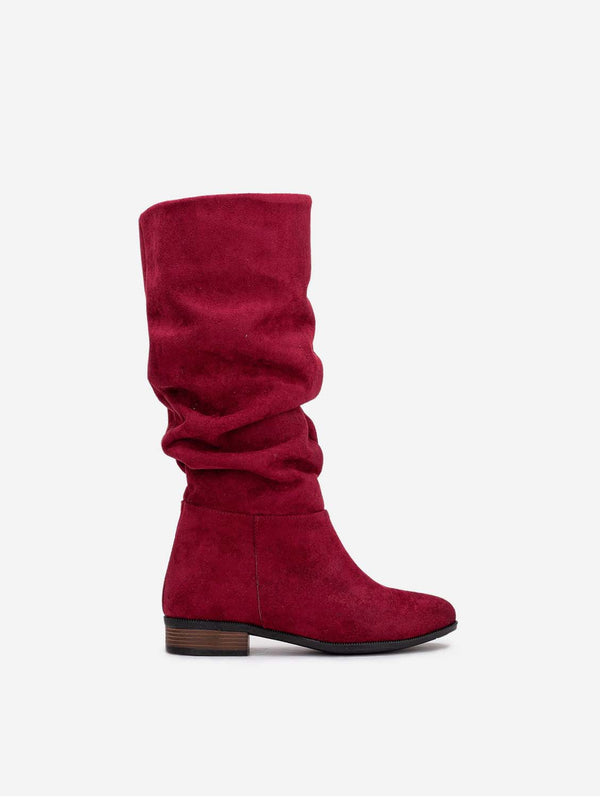 Prologue Shoes Maribel - Brick Red Suede Slouchy Boots 7 US | 4.5 UK | 23.5CM | 38 EU / Brick Red