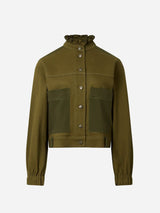 Immaculate Vegan - KOMODO RUFFLE - Organic Cotton Jacket - Dark Green