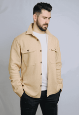 Immaculate Vegan - Rewound Clothing The James 100% Recycled Beige Overshirt