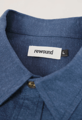 Immaculate Vegan - Rewound Clothing The Joseph Hemp Blend Navy Shirt