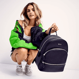 Immaculate Vegan - SKYLA SUZIE Double Zip Compact Backpack Black