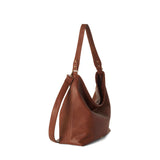 Immaculate Vegan - SKYLA MARY Classic Hobo Bag with Crossbody Strap Chestnut