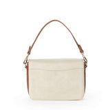 Immaculate Vegan - SKYLA GRACIE Two-Tone Classic Satchel with Crossbody Strap Latte