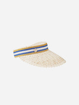 Immaculate Vegan - Stelar Amed Handwoven Sun Visor | Natural & Blue