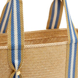 Immaculate Vegan - Stelar Medium Mentawai Bamboo Tote Bag | Blue Stripe Blue Stripe