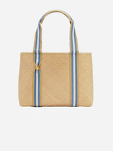 Immaculate Vegan - Stelar Medium Mentawai Bamboo Tote Bag | Blue Stripe Blue Stripe