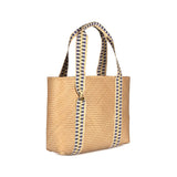 Immaculate Vegan - Stelar Mentawai Handwoven Bamboo Vegan Medium Tote Bag | Natural & Gold