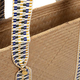 Immaculate Vegan - Stelar Mentawai Handwoven Bamboo Vegan Medium Tote Bag | Natural & Gold
