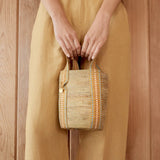 Immaculate Vegan - Stelar Sampela Handwoven Atta Vegan Handheld Bucket Bag | Copper Stripe