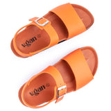Immaculate Vegan - V.GAN Clove Women's Vegan Flatform Sandals | Orange