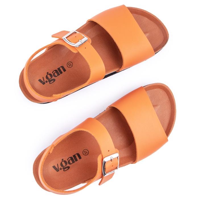 V.GAN Clove Women's Vegan Flatform Sandals | Orange