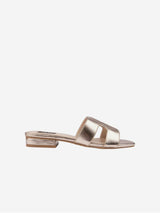 Immaculate Vegan - V.GAN Bok Women's Vegan Leather Classic Slider Sandals | Gold UK3 / EU36 / US5