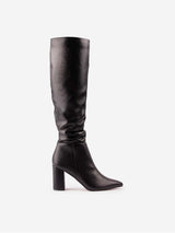 Immaculate Vegan - V.GAN Peach Women's Vegan Leather Knee High Boots | Black UK3 / EU36 / US5