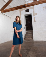 Immaculate Vegan - BIBICO Alexa Women's Cotton Shirt Dress | Textured Denim