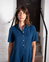 Immaculate Vegan - BIBICO Alexa Women's Cotton Shirt Dress | Textured Denim