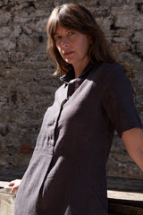 Immaculate Vegan - BIBICO Alexa Women's Linen Shirt Dress | Grey Linen