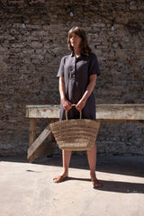 Immaculate Vegan - BIBICO Alexa Women's Linen Shirt Dress | Grey Linen