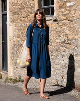 Immaculate Vegan - BIBICO Bea Women's Cotton Shirt Dress | Textured Denim