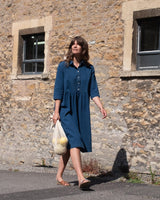 Immaculate Vegan - BIBICO Bea Women's Cotton Shirt Dress | Textured Denim