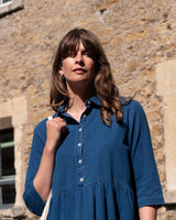 Immaculate Vegan - BIBICO Bea Women's Cotton Shirt Dress | Textured Denim