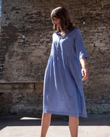 Immaculate Vegan - BIBICO Bea Women's Cotton Shirt Dress | Blue Check