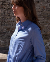 Immaculate Vegan - BIBICO Bea Women's Cotton Shirt Dress | Blue Check