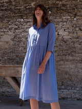 Immaculate Vegan - BIBICO Bea Women's Cotton Shirt Dress | Blue Check